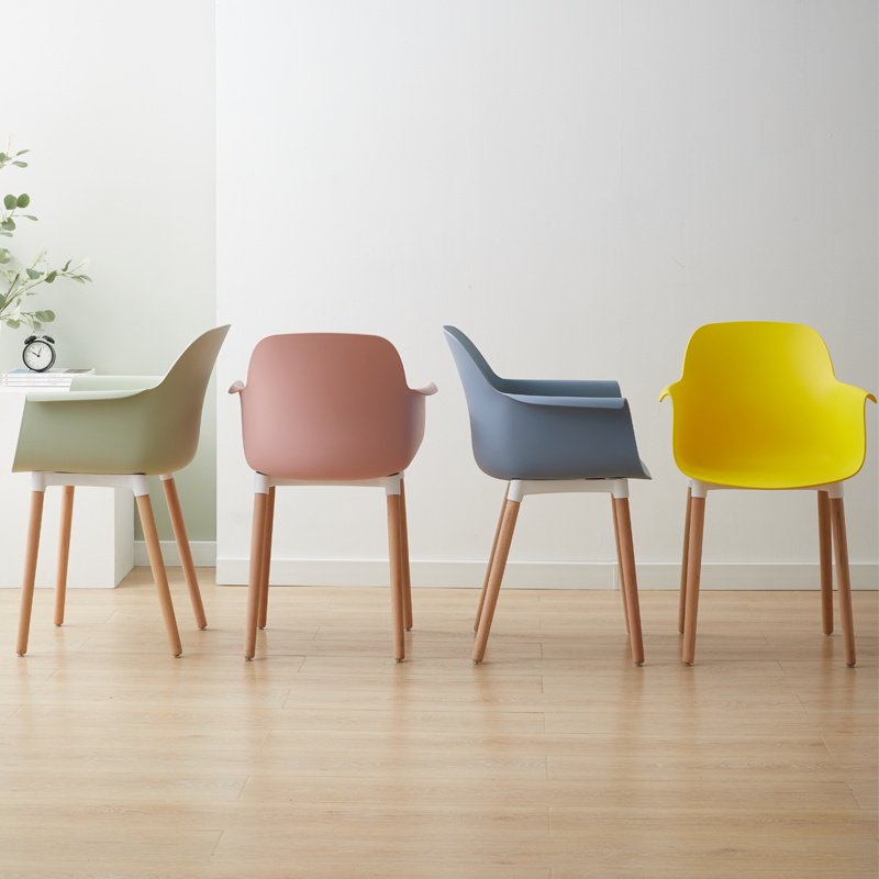 休闲椅子彩色等位椅子商用木腿椅子休息椅子,淘宝优惠券,粉丝福利购,淘宝优惠卷