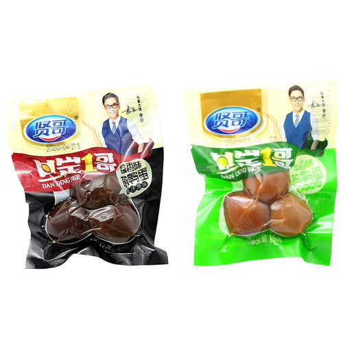 贤哥鹌鹑蛋旦定一哥铁蛋无壳小笨蛋即食零食熟食去壳30包休闲小吃 - 图3