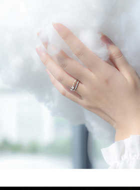 【艾念】925纯银日系双臂款百搭小戒指女指环关节戒时尚个性小众