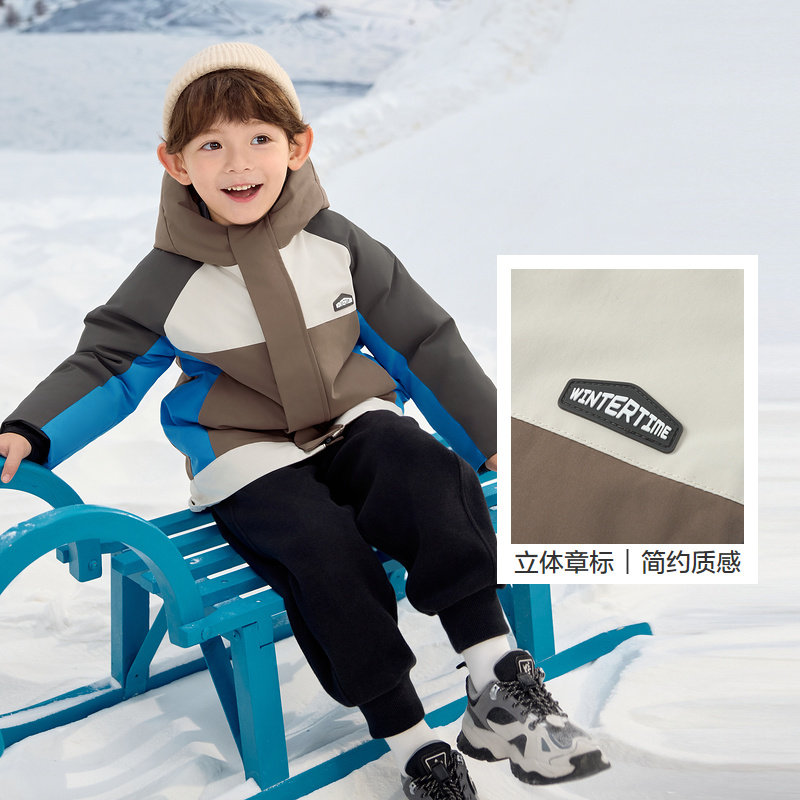 巴拉巴拉童装男童羽绒服冬装新款外套拼色户外风连帽保暖上衣,淘宝优惠券,粉丝福利购,淘宝优惠卷