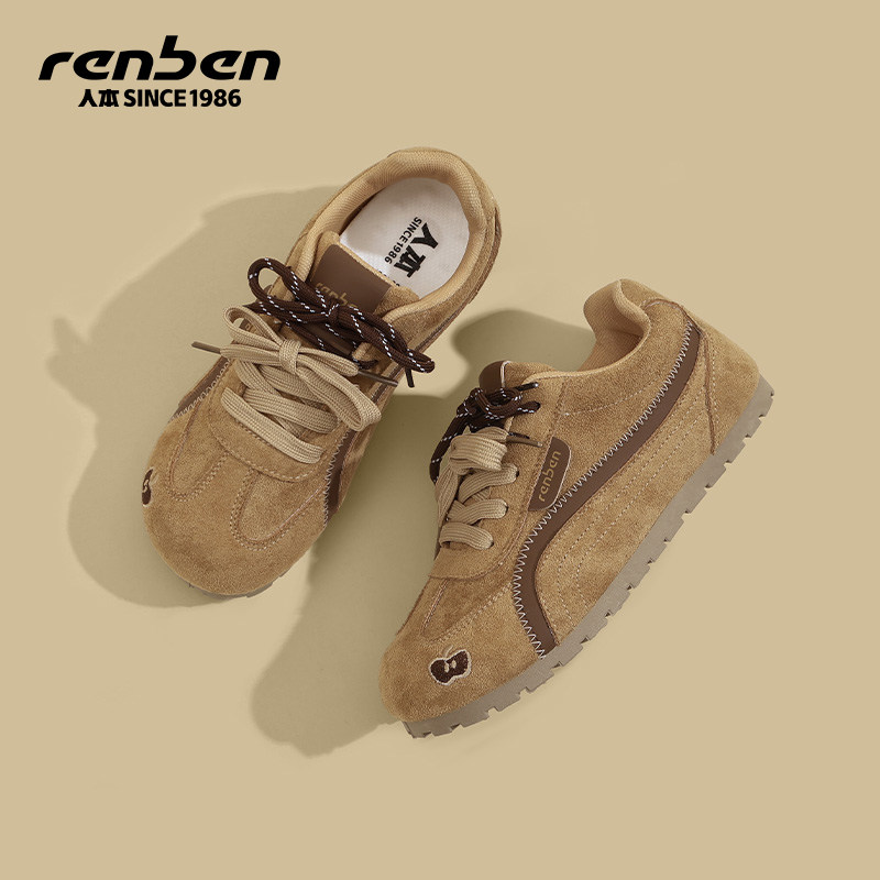 人本德训鞋女2026秋冬季新款复古内增高学生运动轻便软底爆款板鞋,淘宝优惠券,粉丝福利购,淘宝优惠卷