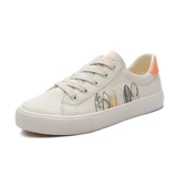 人本 Tide, белая обувь, универсальные трендовые низкие туфли, популярно в интернете, с вышивкой, коллекция 2021