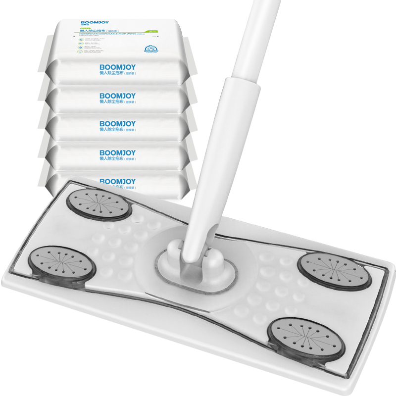 宝家洁静电除尘纸拖把懒人一拖免手洗干湿两用净拖布家用平板拖把 - 图3