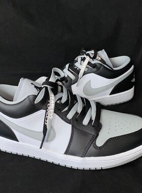 鞋带aj1low黑白灰影子反光字母