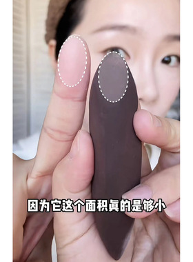 化妆师推荐！切面粉扑美妆蛋不易吃粉底腮红高光修容定妆便携黑色