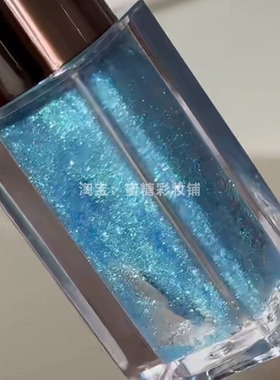 希尔顿2000s千禧年蓝色爆闪碎钻唇蜜 辣妹经济上行独特个性唇釉
