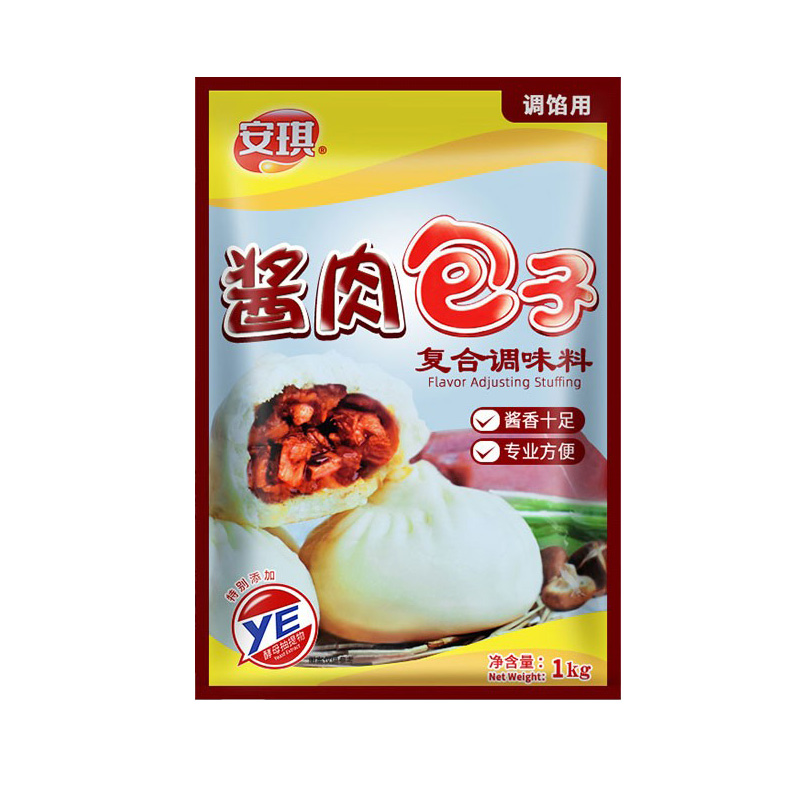 安琪包子调馅料1kg鲜肉粉丝青菜包子调味料酱肉香辣包子饺子馅料 - 图1
