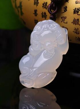 偶玉天然冰种观音玉佛招财貔貅玉髓吊坠项链项坠挂件玉观音吊坠