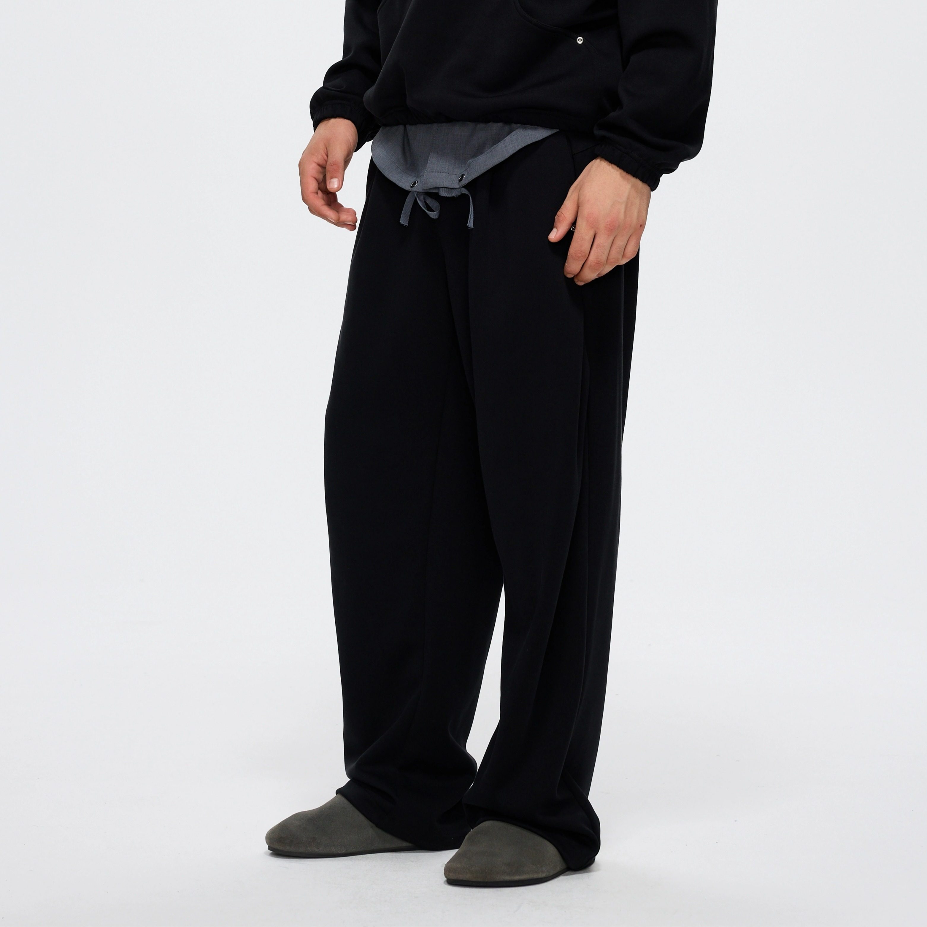 Nothwes 25aw复古双摺弯刀西裤铜氨丝砂洗抗皱休闲裤铆钉抽绳长裤,淘宝优惠券,粉丝福利购,淘宝优惠卷