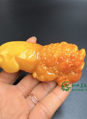 仿黄龙玉貔貅瑞兽福禄寿吸财手把件男士大号随身携带手玩件小摆件
