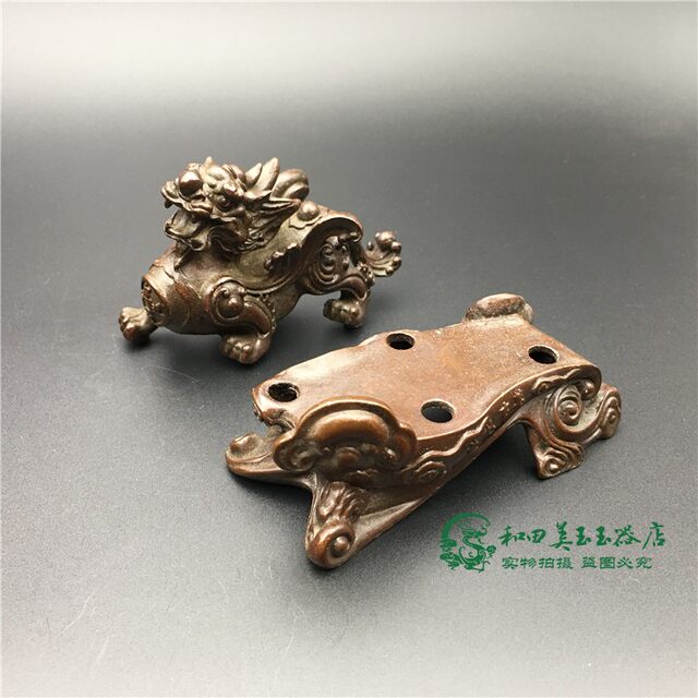 Retro Style Pair of Blessing Unicorns and Miscellaneous Bronze Pixiu