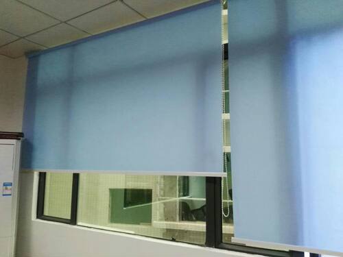 防晒卷帘 遮光窗帘 全遮光办公室隔断厨房防晒 隔热帘阳台 拉珠绳 - 图0