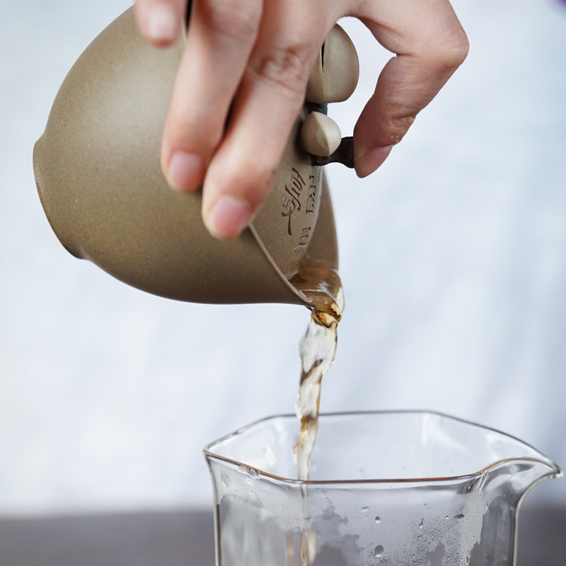 紫砂盖碗中式家用敬茶功夫茶具三才茶杯青段开心果盖碗茶盖茶道-图2