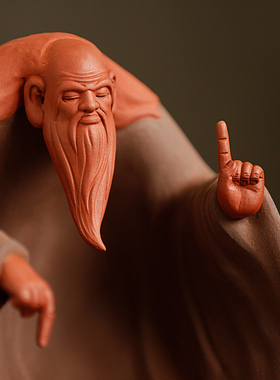 人物紫砂公司桌面艺术风老子像
