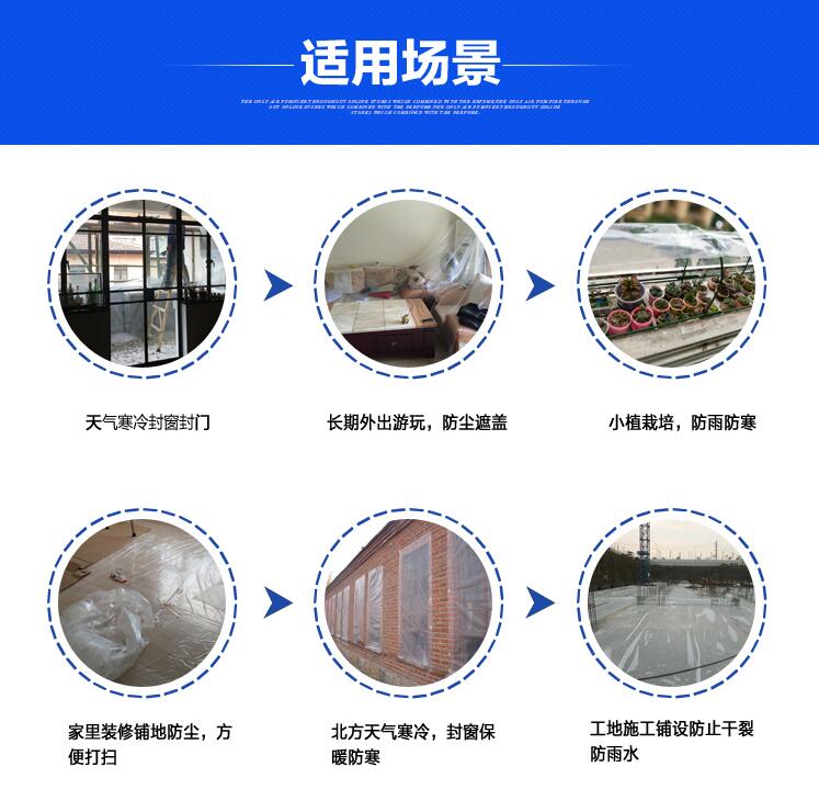 家具塑料防尘布透明遮灰挡尘防雨床垫沙发客厅保护罩加厚塑料薄膜 - 图1