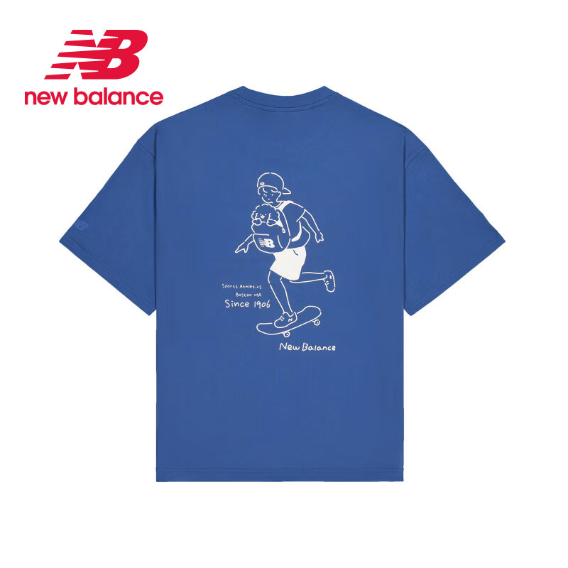 【向心生活】New Balance nb夏新品情侣印花短袖休闲T恤AMT42338