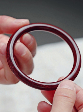 红木素雅风印度小叶紫檀圆条手环