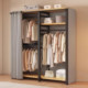 Integrated open storage clothes hanger