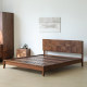 Zi Sumu is a Nordic two-person black walnut double bed
