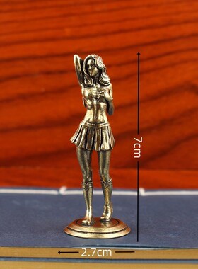 镀黄铜性感火辣美人模特小摆件