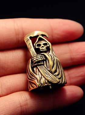 纯黄铜巫师镰刀风铃钥匙扣