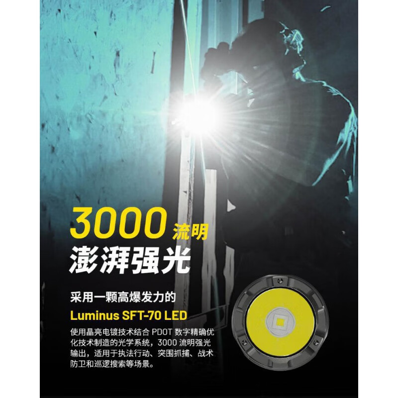 奈特科尔（NITECORE）P23i聚光远射亮户外战术手电筒多功能车载-图0