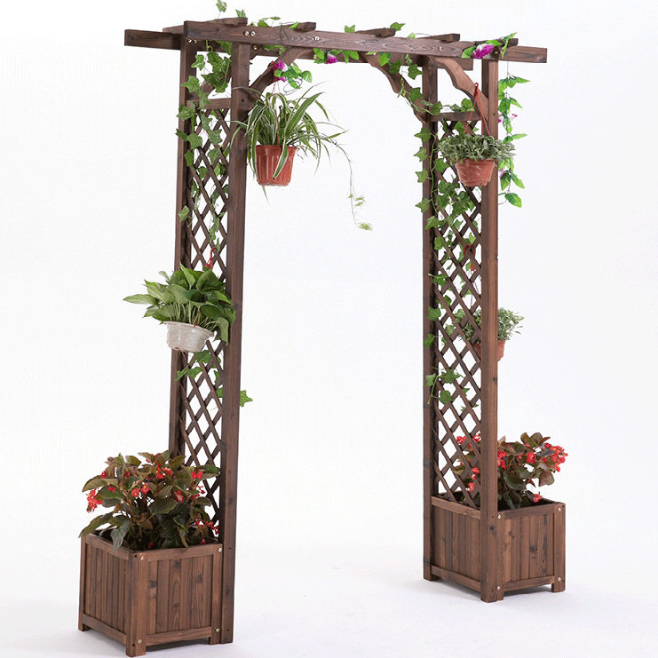 拱门花架爬藤架防腐木庭院装饰门花园栅栏围栏网格门室户外葡萄架,淘宝优惠券,粉丝福利购,淘宝优惠卷