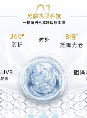 温和不油腻光透水感防晒霜泊缇诗