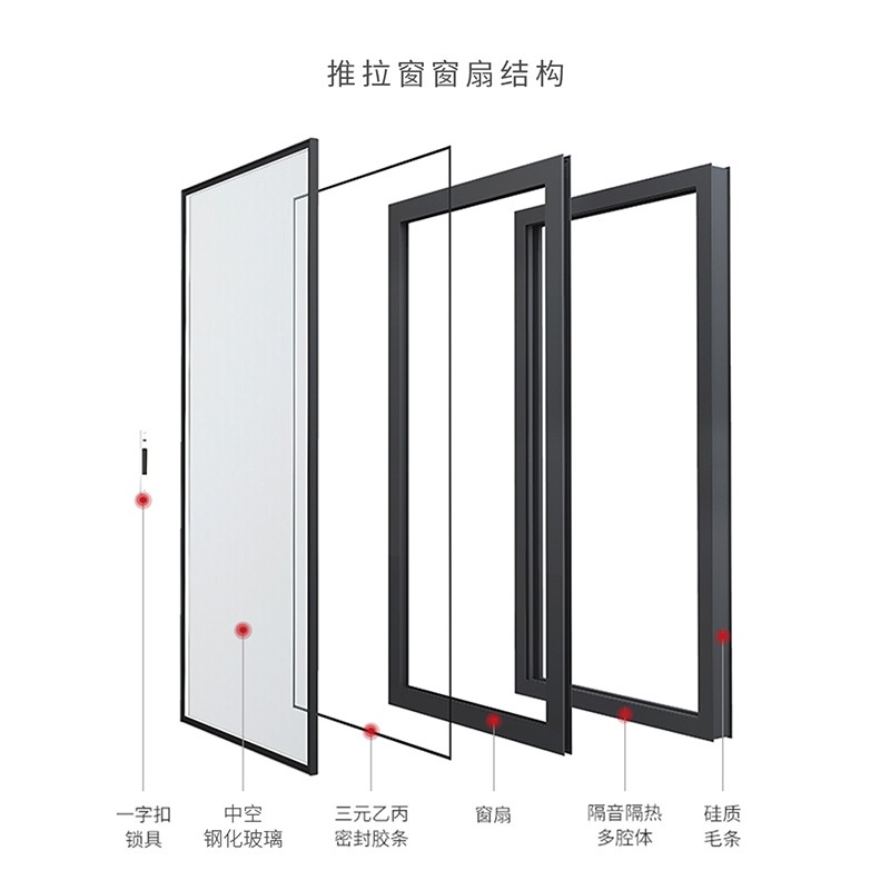 上海断桥铝门窗封阳台隔音玻璃平开窗铝合金窗户推拉门阳光房定制 - 图2