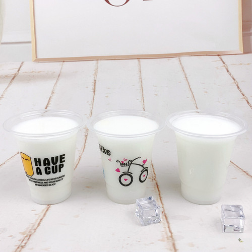 95口径一次性奶茶饮料果汁塑料杯子320ml加厚豆浆杯带盖商用封口 - 图2