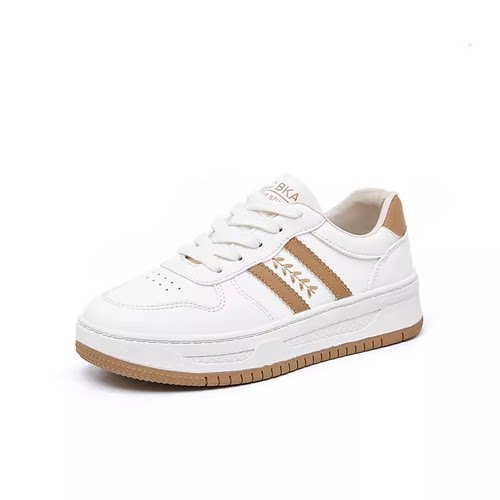 大东小白鞋23年秋季新款休闲青春减龄系带中跟圆头女鞋23Q7511 - 图2