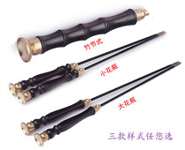 Elderly Adults Fitness Upscale Solid Wood Purple Light Sandalwood Handle Pure Carbon Empty Bamboo Rod Full Copper Double-To-Bowl Shake Rod