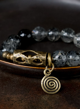 复古天然水晶设计感串珠手链手饰