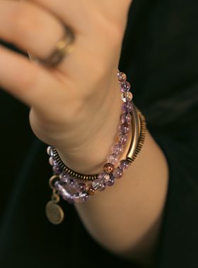 非鱼之家原创水晶个性复古手串