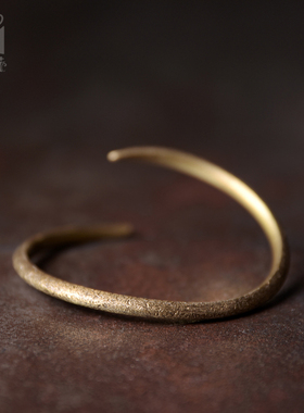 曲尾花原创设计铜手镯手环情侣款