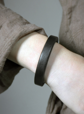 原创设计开口檀木手镯情侣手饰品