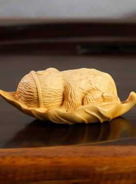 黄杨木雕刻孙悟空文玩手把件