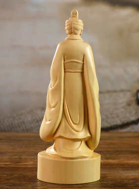 黄杨木雕新中式屈原摆件