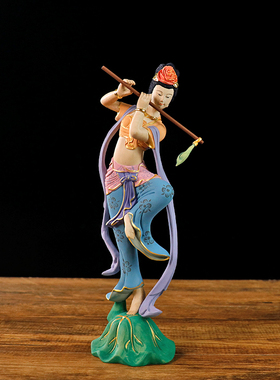 手工彩绘木雕敦煌飞天四音仕女