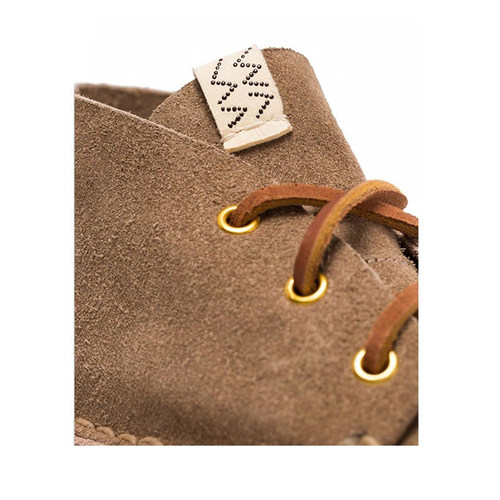 visvim uncle gui  秋季透气休闲反绒鹿皮牛皮软木鞋FBT流苏潮 男 - 图1