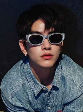 遮颧骨女款凹陷墨镜太阳穴韩版