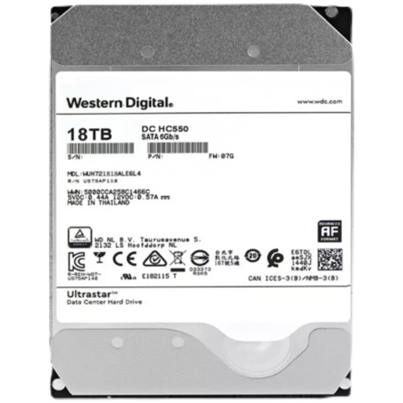 WD/西部数据 WUH721818ALE6L4 HC550西数18T企业级氦气硬盘CMR-图3