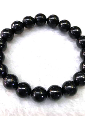 手链墨石圆珠shungite疗愈导电
