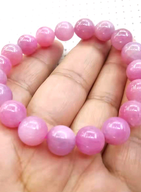 红宝石手链天然原石无烧红色宝石