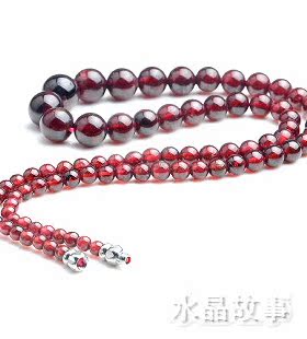 酒红色石榴石项链原石塔链首饰品