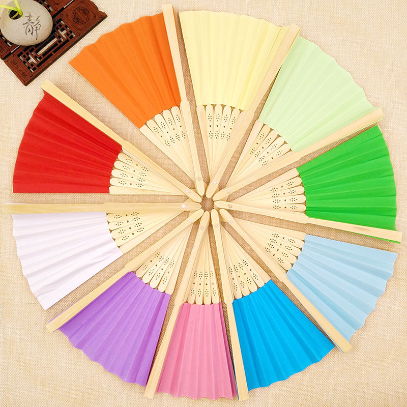 空白彩色纸扇子儿童绘画diy7寸素面白色折扇手工制作材料幼儿园,淘宝优惠券,粉丝福利购,淘宝优惠卷