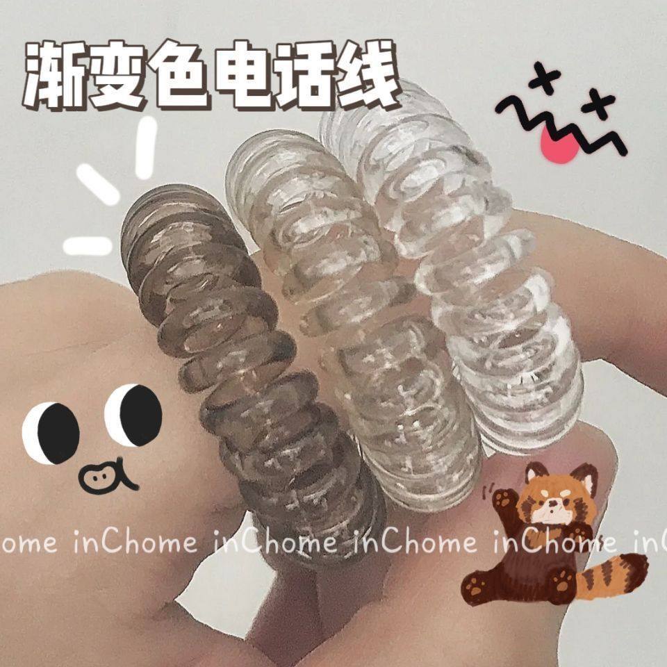 9条装渐变灰色发圈头心扎头发清新绳皮筋发饰ins网红电话线少女心,淘宝优惠券,粉丝福利购,淘宝优惠卷