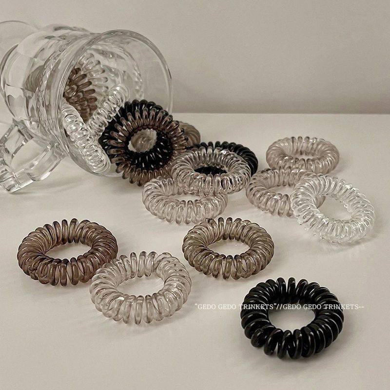 9条装渐变灰色发圈头心扎头发清新绳皮筋发饰ins网红电话线少女心,淘宝优惠券,粉丝福利购,淘宝优惠卷