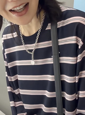 张曼玉 小红书同款叠戴项链抹黑钛钢珍珠拼接项圈时尚新潮潮饰品