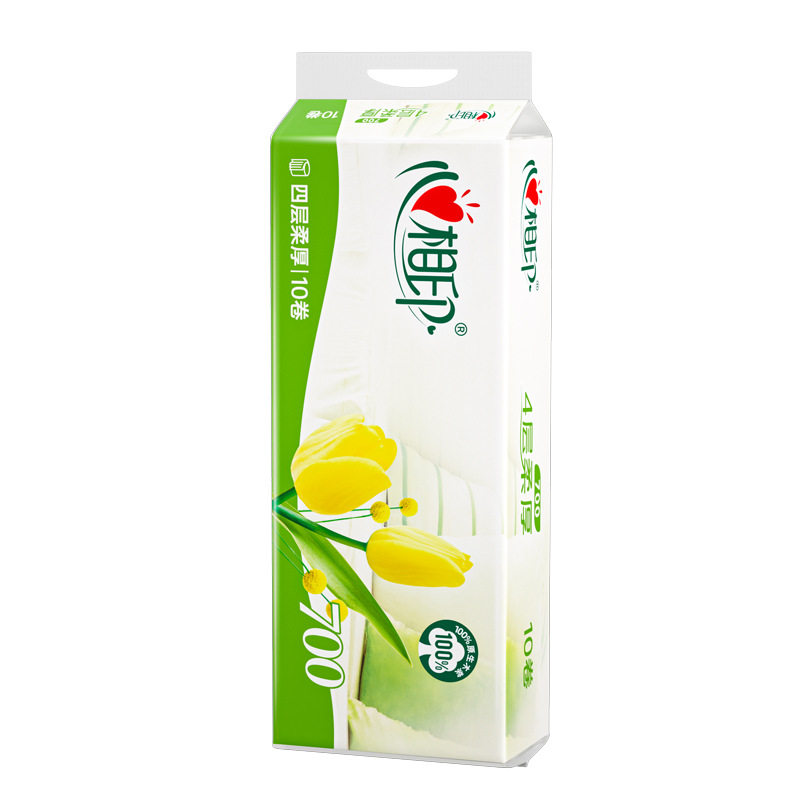 心相印卷纸70克10粒装四层卷筒纸卫生纸原生木浆厕纸LR710家庭装,淘宝优惠券,粉丝福利购,淘宝优惠卷